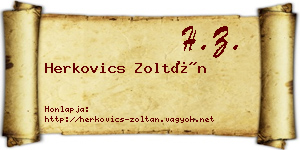 Herkovics Zoltán névjegykártya