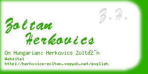 zoltan herkovics business card